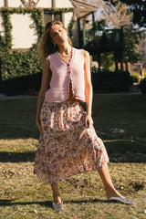 Brianni Floral Midi Skirt - FINAL SALE