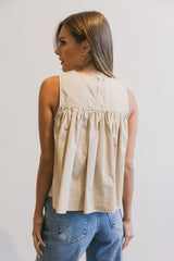 Anselle Swing Blouse in Taupe - FINAL SALE