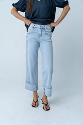 Kenyen Cuffed Wide Leg Jeans - FINAL SALE