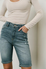 Miley Bermuda Shorts in Medium Wash - FINAL SALE