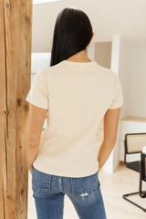 Mckenna T-Shirt in Cream - FINAL SALE