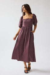 Jersey Polka Dot Midi Dress - FINAL SALE
