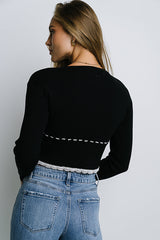 Irene Ribbed Sweater in Black - FINAL SALE