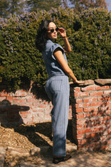 Jennie Denim Striped Wide Leg Jeans - FINAL SALE