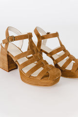 Hailee Platform Heels in Brown - FINAL SALE