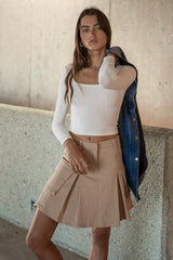 Sora Utility Skirt in Khaki - FINAL SALE