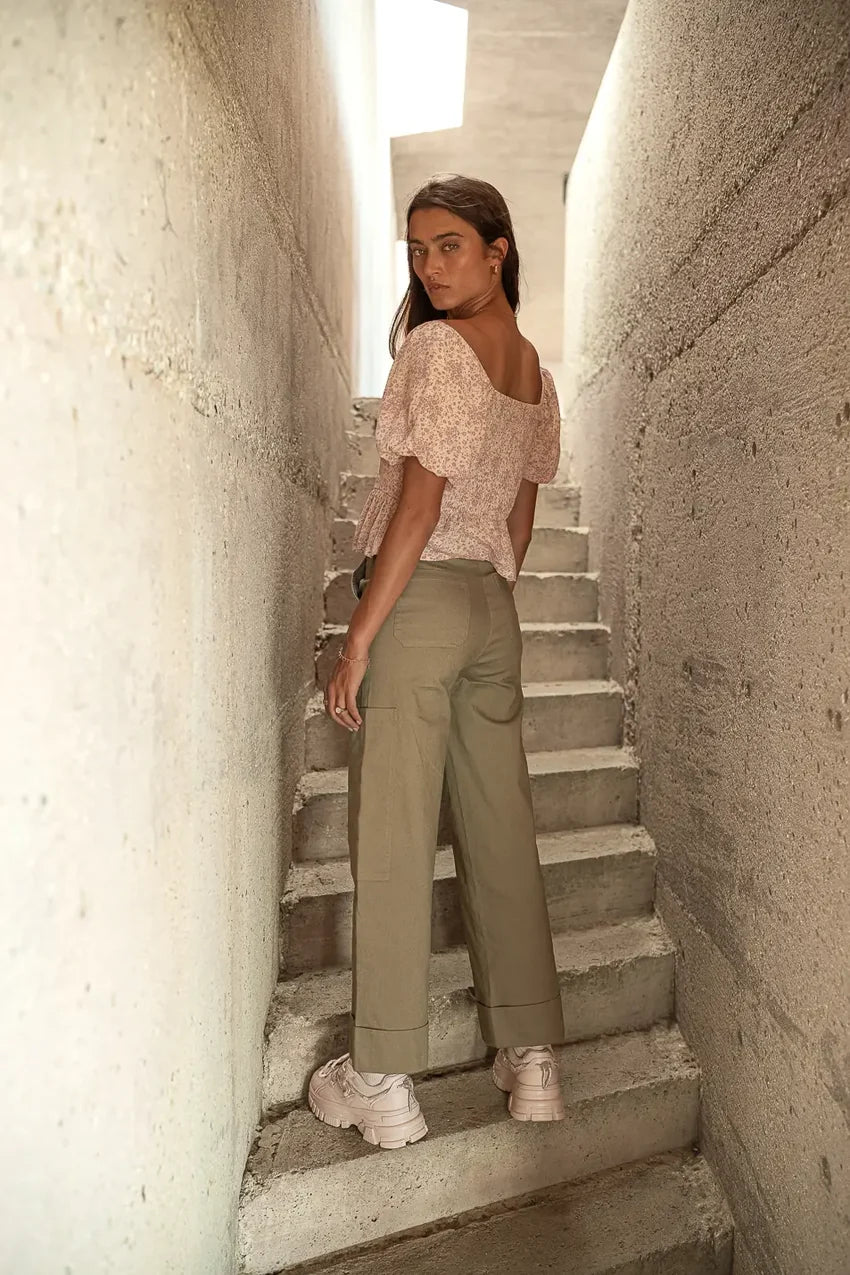 Kienna Cargo Pants in Olive - FINAL SALE