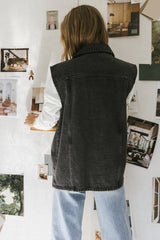 Taylor Denim Vest in Black - FINAL SALE