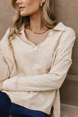 Vittoria Oversized Top in Natural - FINAL SALE