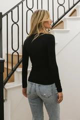 Journee Ribbed Top in Black - FINAL SALE