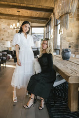 Padme Mesh Midi Dress in White - FINAL SALE