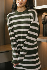 Alani Striped Sweater in Green - FINAL SALE