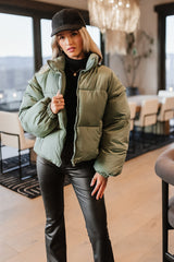 Kai Detachable Sleeve Jacket in Sage - FINAL SALE
