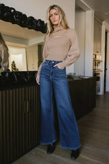 Cut Out Turtleneck Sweater in Tan - FINAL SALE
