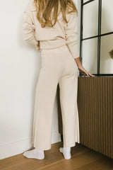 Myla Ribbed Pants in Oatmeal - FINAL SALE