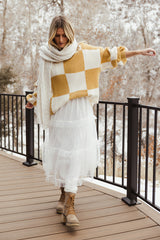 Padme Mesh Midi Dress in White - FINAL SALE