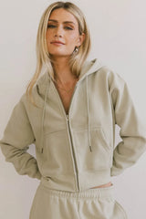 Ezra Zip Up in Sage - FINAL SALE