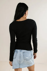 Jayla Knit Top in Black - FINAL SALE