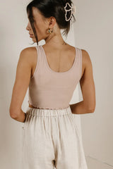 Everleigh Cropped Tank in Rose