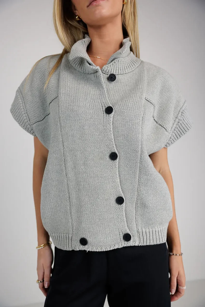 Sadie Knit Cardigan in Grey - FINAL SALE