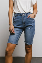 Miley Bermuda Shorts in Medium Wash - FINAL SALE
