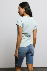 Addison Ribbed Top in Mint - FINAL SALE