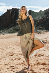 Zaylee Tank in Charcoal - FINAL SALE