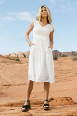 Seraphina Eyelet Midi Dress - FINAL SALE