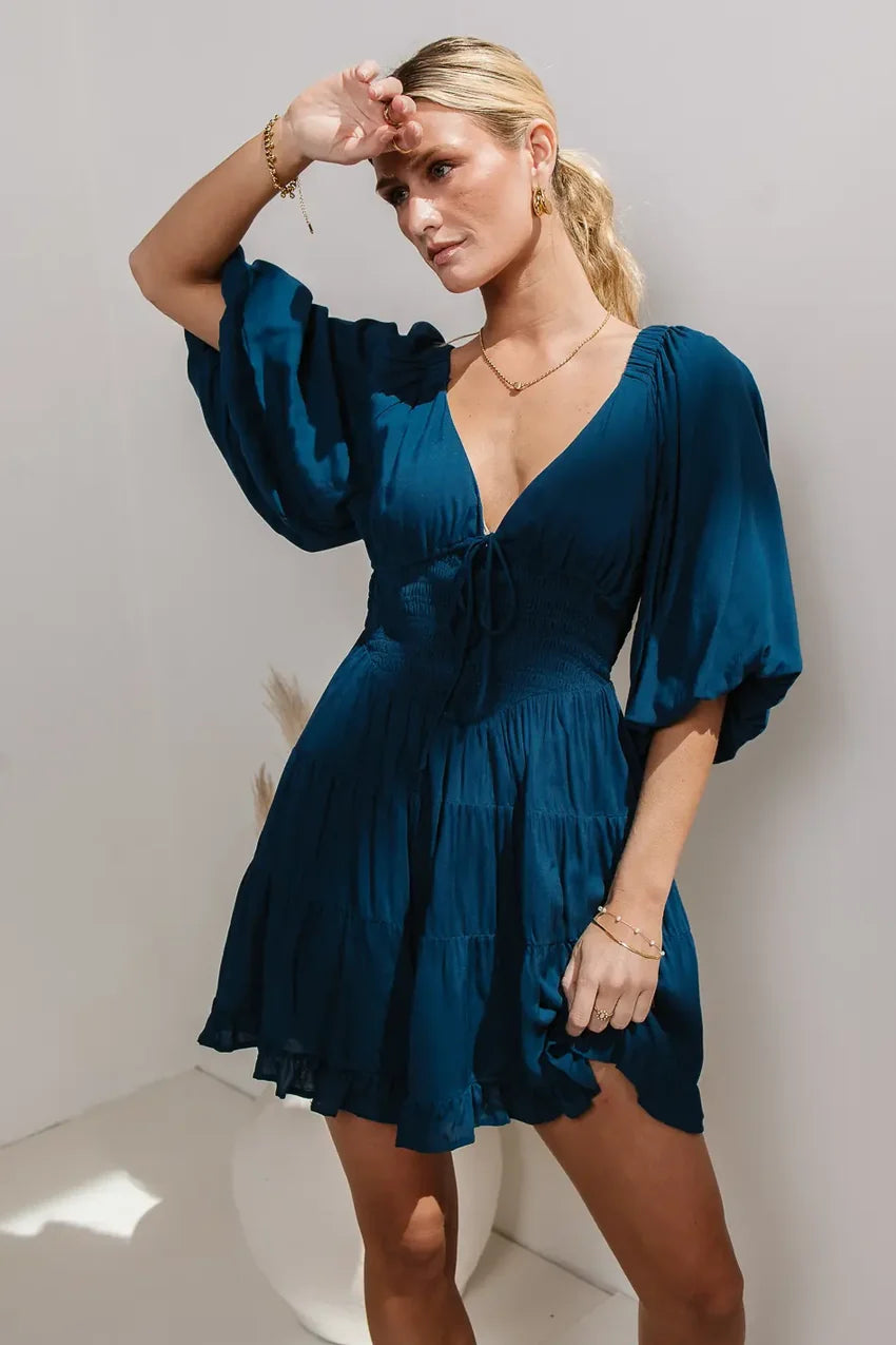 Little Runaway Mini Dress in Teal - FINAL SALE