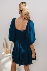 Little Runaway Mini Dress in Teal - FINAL SALE