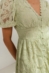 Rowan Lace Dress in Sage - FINAL SALE