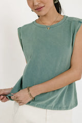 Jax Drawstring Tee in Teal - FINAL SALE