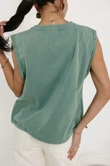 Jax Drawstring Tee in Teal - FINAL SALE