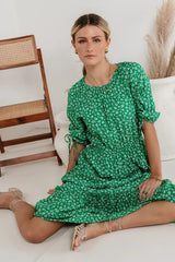 Marlee Midi Dress in Green - FINAL SALE