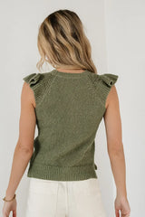 Lexi Sweater Top in Sage - FINAL SALE