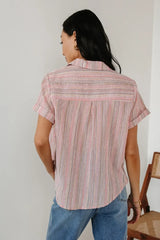 Wilma Woven Top in Pink - FINAL SALE