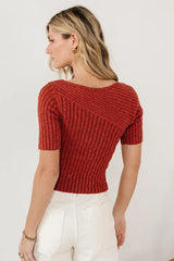 Toni Sweater Top in Brick - FINAL SALE