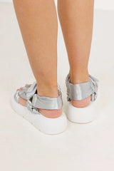 Seychelles Light Up Platform Sandals in Silver - FINAL SALE