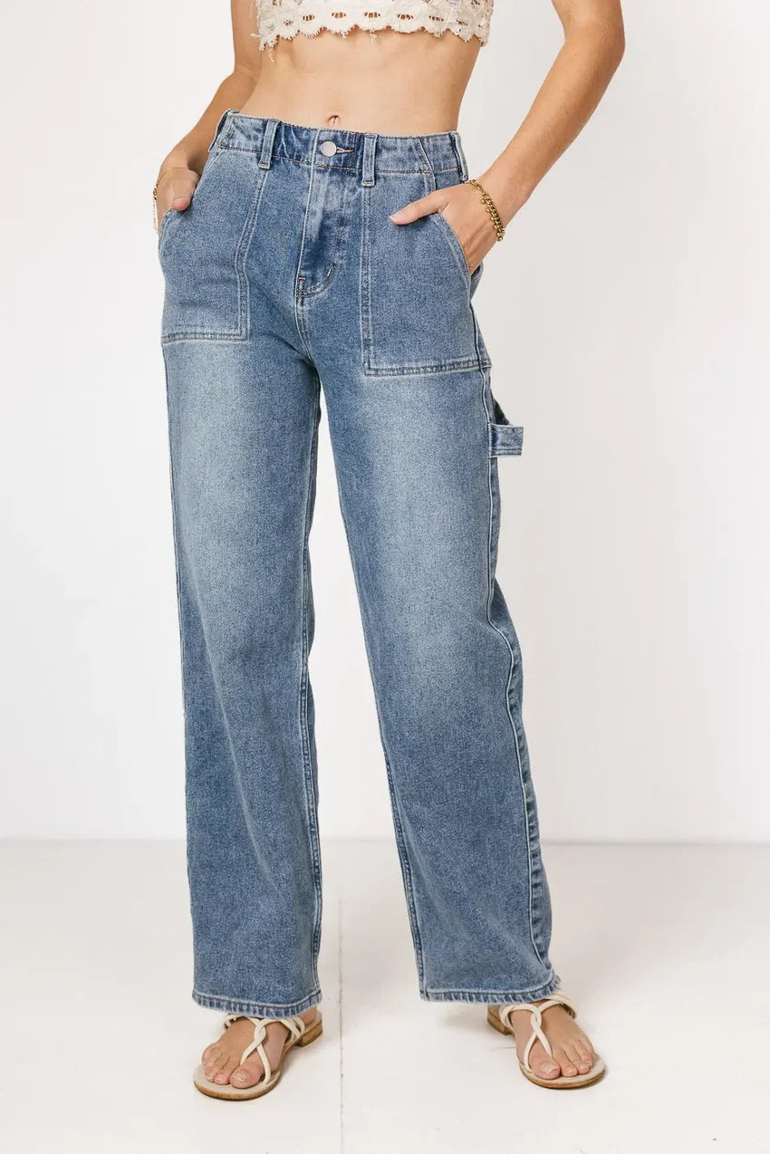 Imani Straight Leg Utility Jeans - FINAL SALE
