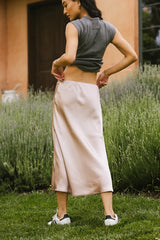 Zada Midi Skirt in Blush - FINAL SALE