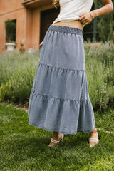 Lucy Tiered Denim Skirt
