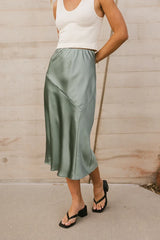 Zada Midi Skirt in Sage - FINAL SALE
