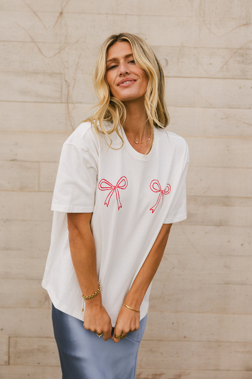 Red Bows Graphic Tee - FINAL SALE