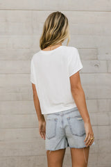 Aggie Tee in Ivory - FINAL SALE