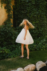Jovie Contrast Mini Dress in Cream - FINAL SALE
