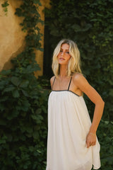 Jovie Contrast Mini Dress in Cream - FINAL SALE