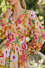 Celine Floral Wrap Dress - FINAL SALE