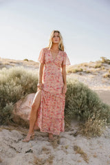 Manoella Floral Maxi Dress in Red - FINAL SALE
