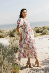 Luciana Floral Smocked Midi Dress - FINAL SALE