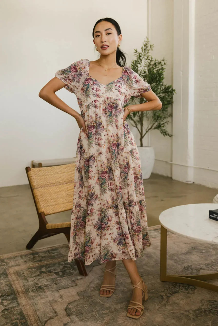 Keiko Floral Midi Dress - FINAL SALE